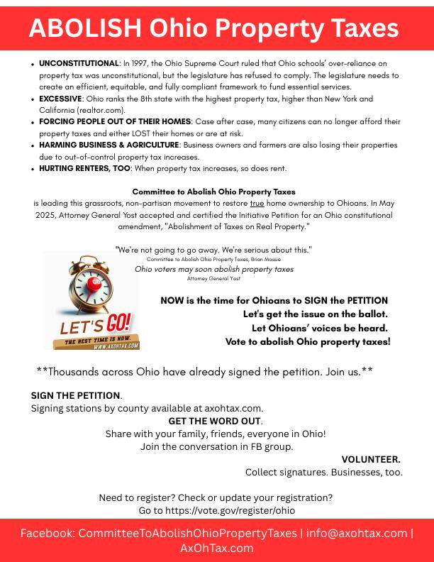 Abolish Ohio Property Taxes Flyer preview